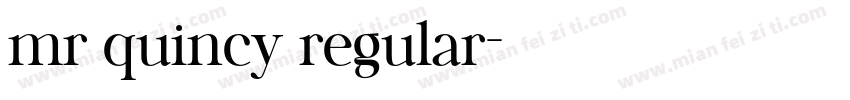 mr quincy regular字体转换